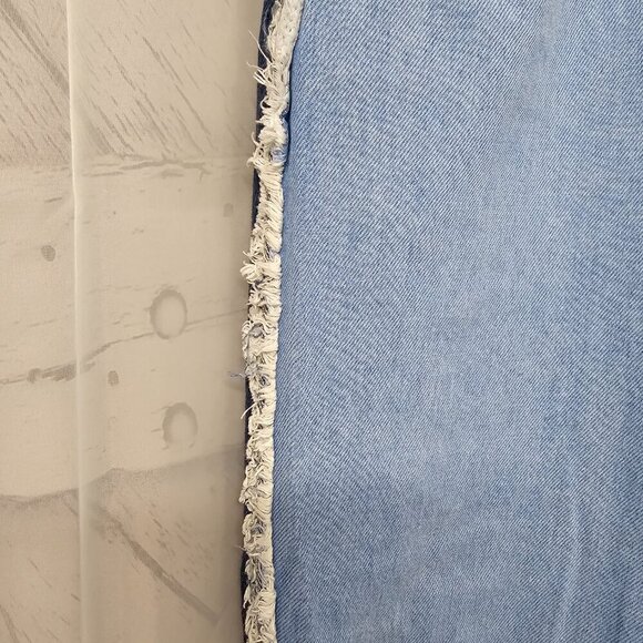Ragged Priest Blue Denim Raw Seam Patchwork Jeans Size 28 - Picture 6 of 16